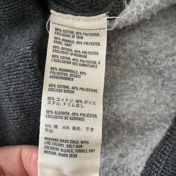 A&f Abercrombie & Fitch Gray & Blue Logo Hoodie Zippered Jacket Women - Picture 7 of 7